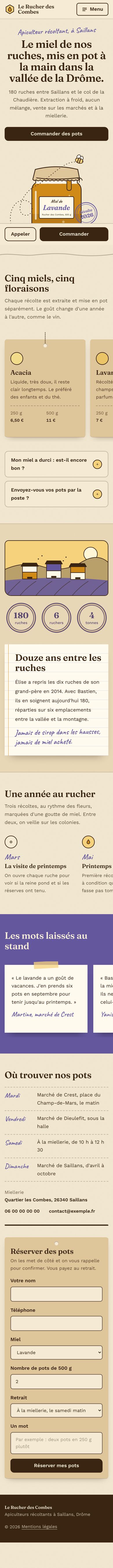 Page entière sur téléphone