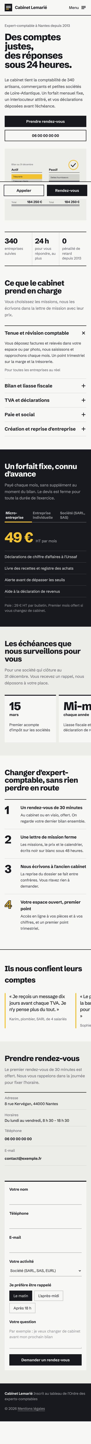 Page entière sur téléphone