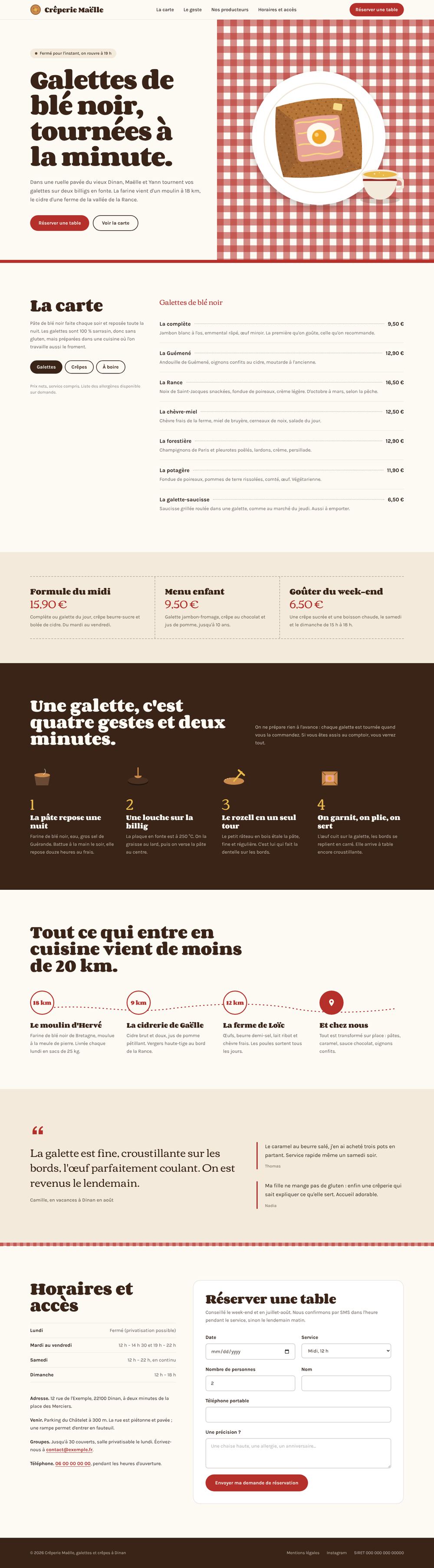 Capture complète du template Billig