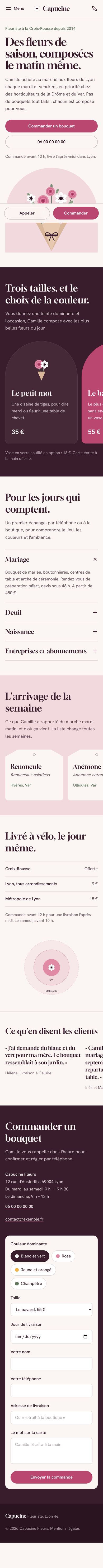 Page entière sur téléphone