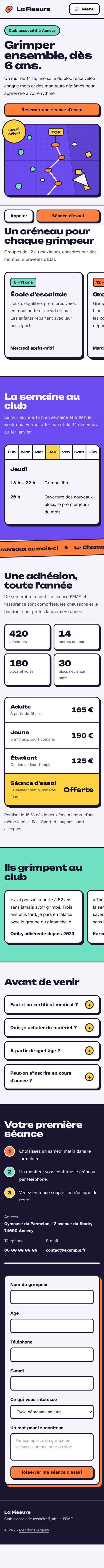 Page entière sur téléphone