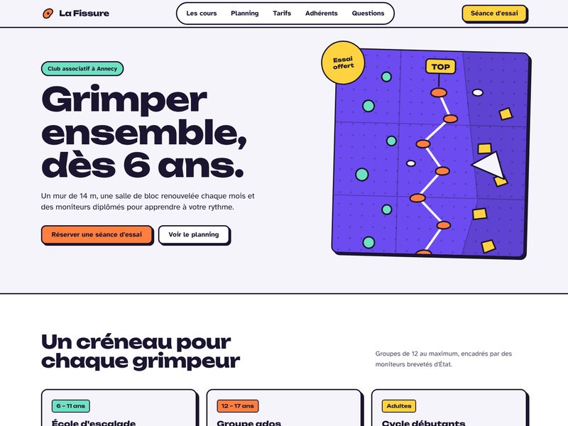 Aperçu ordinateur du template Fissure