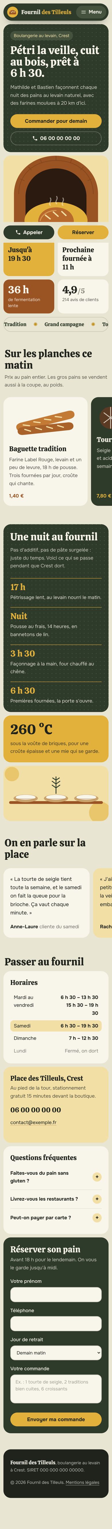 Page entière sur téléphone