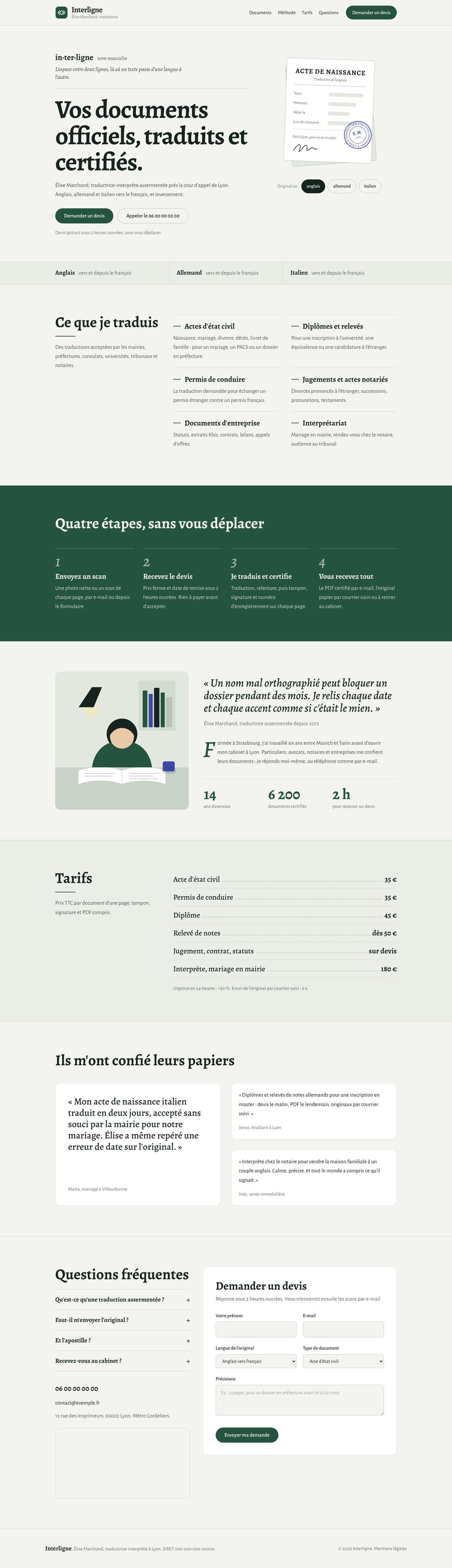 Page entière sur ordinateur
