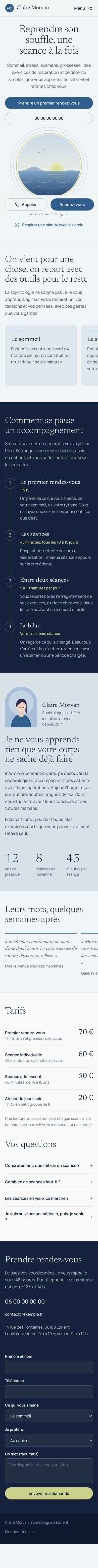 Page entière sur téléphone
