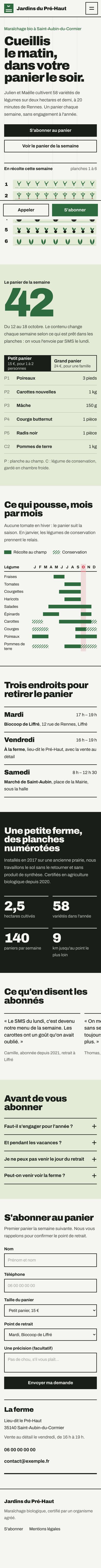 Page entière sur téléphone