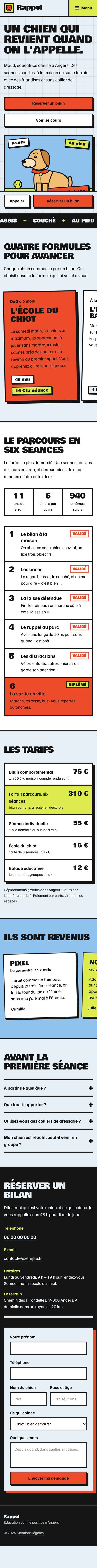 Page entière sur téléphone