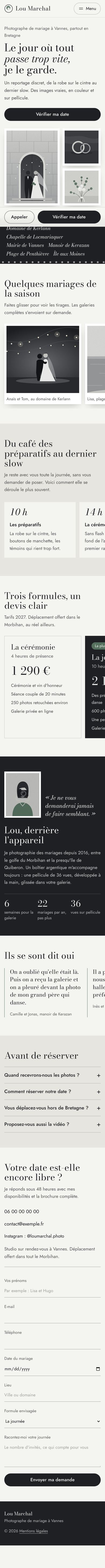 Page entière sur téléphone