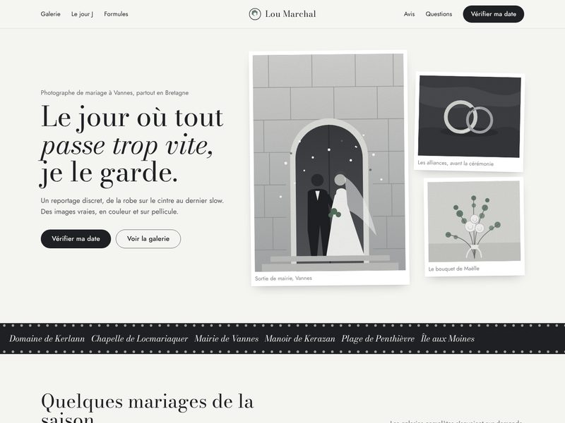 Aperçu ordinateur du template Révélateur