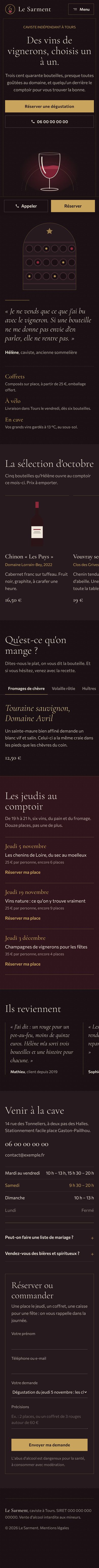 Page entière sur téléphone